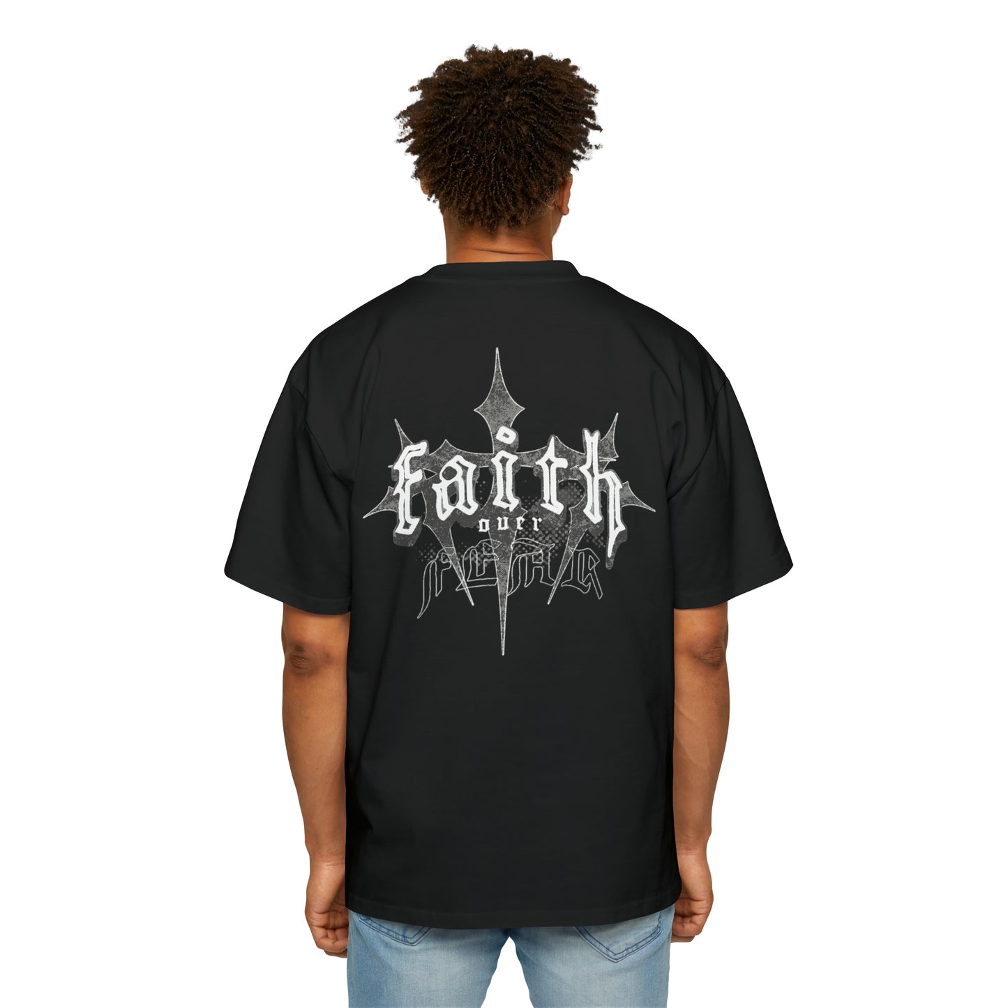 Men's Faith Over Fear Oversized Tee