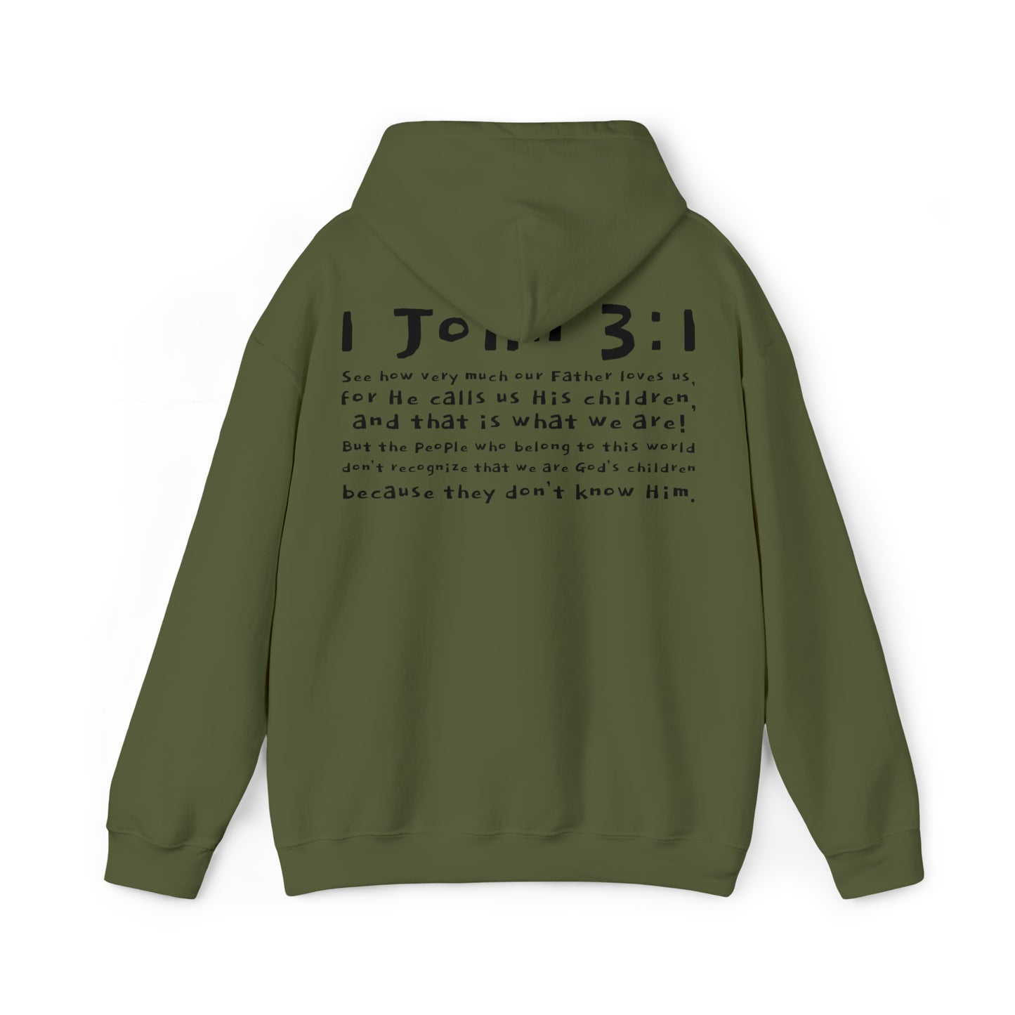 Unisex 1 John 3:1 Hooded Sweatshirt