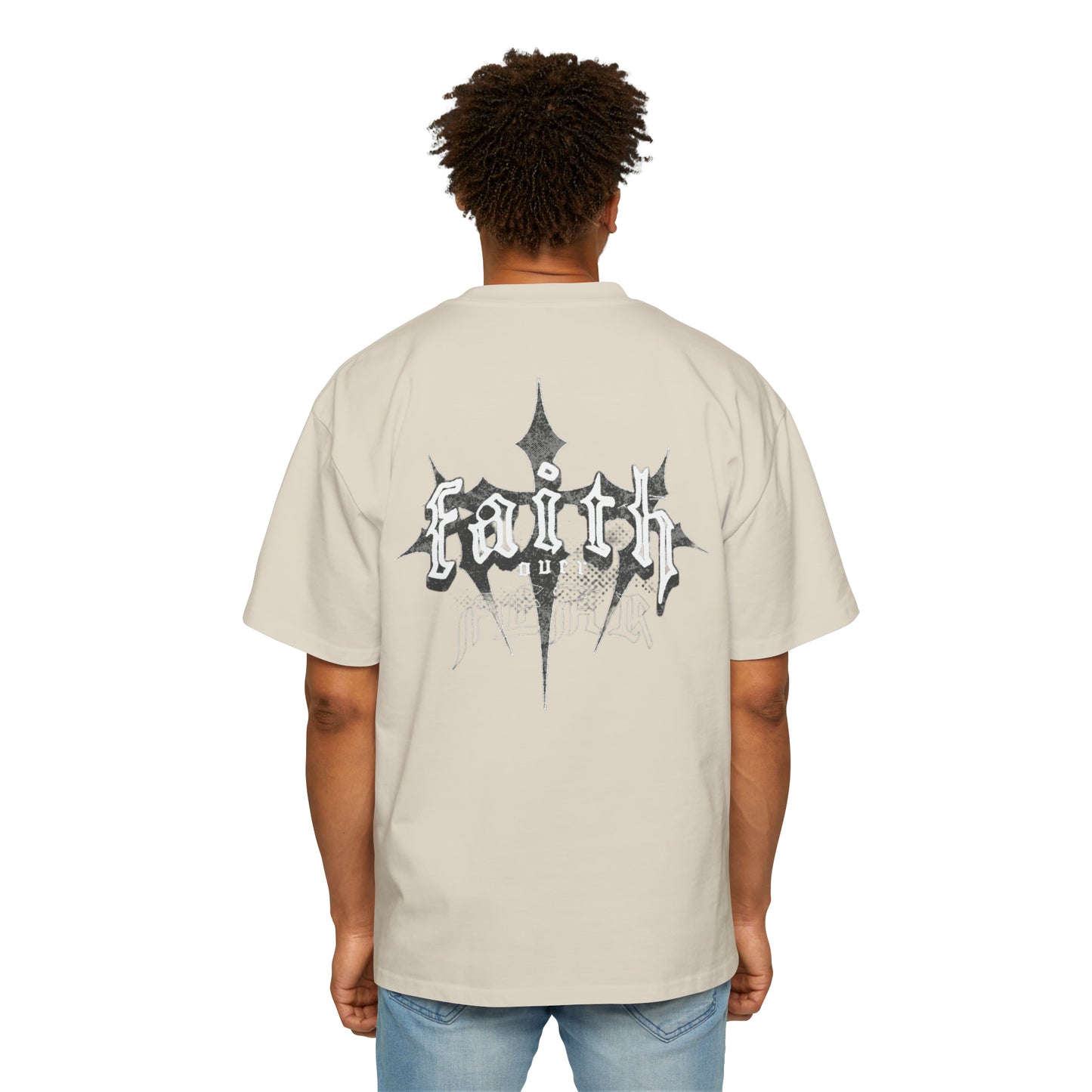 Men's Faith Over Fear Oversized Tee