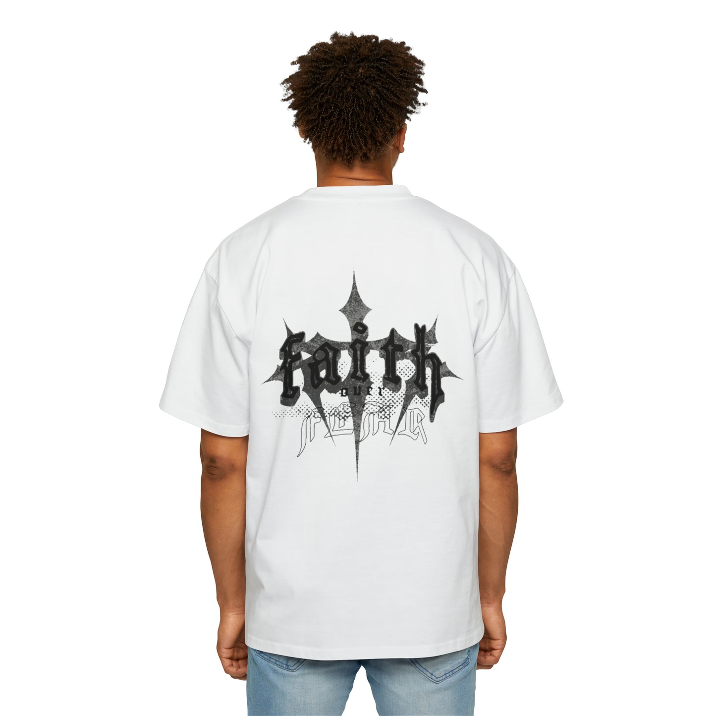 Men's Faith Over Fear Oversized Tee