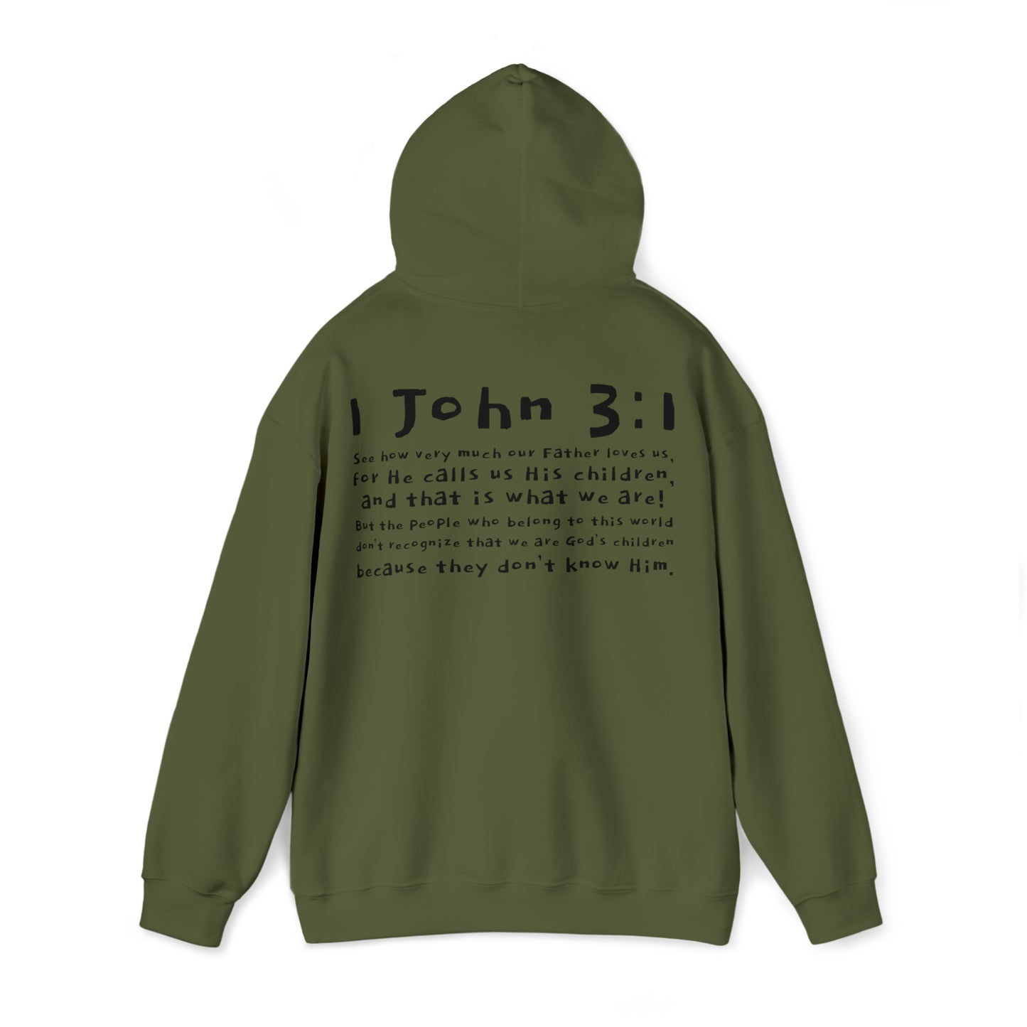 Unisex 1 John 3:1 Hooded Sweatshirt