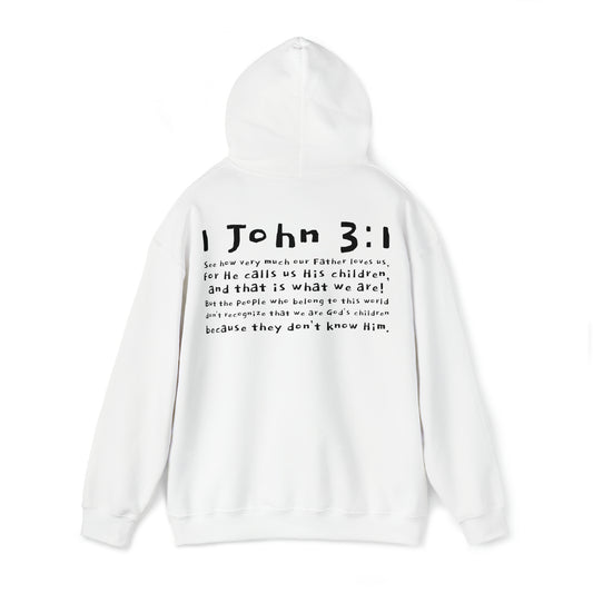 Unisex 1 John 3:1 Hooded Sweatshirt